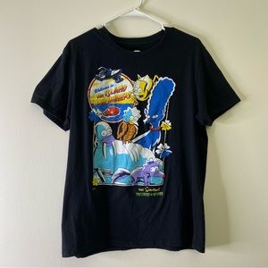 The Simpson Treehouse of Horror Graphic Shirt Black Size Large EUC